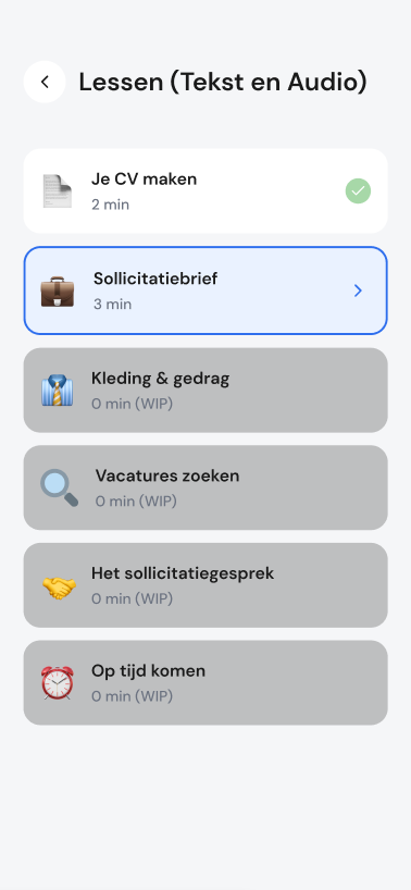 Voorbeeldpagina: Lespagina